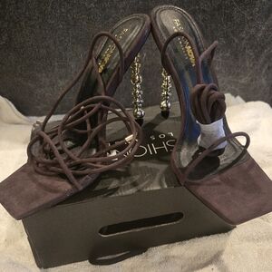 Fashion Nova Women's Black Strappy Heels